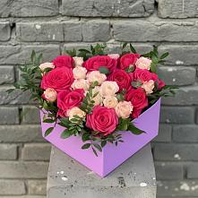 Цветочная композиция из Розы в коробке #REPLACE_PRED# Ирше
