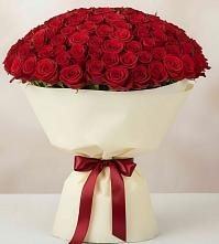Букет 101 Красная роза Милано в Ирше