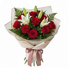 Букет цветов из:  Лилии и Розы #REPLACE_PRED# Ирше