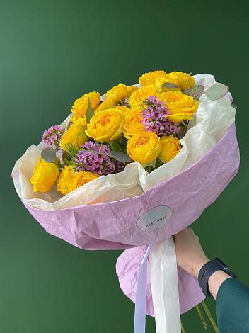 Букет Кустовые желтые розы в Ирше
