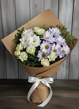 Букет цветов из:  Хризантемы и Розы в Ирше