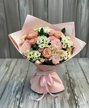 Букет цветов из:  Гвоздики, Розы и Хризантемы в Ирше