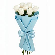 Букет 7 белых роз Проуд в Ирше