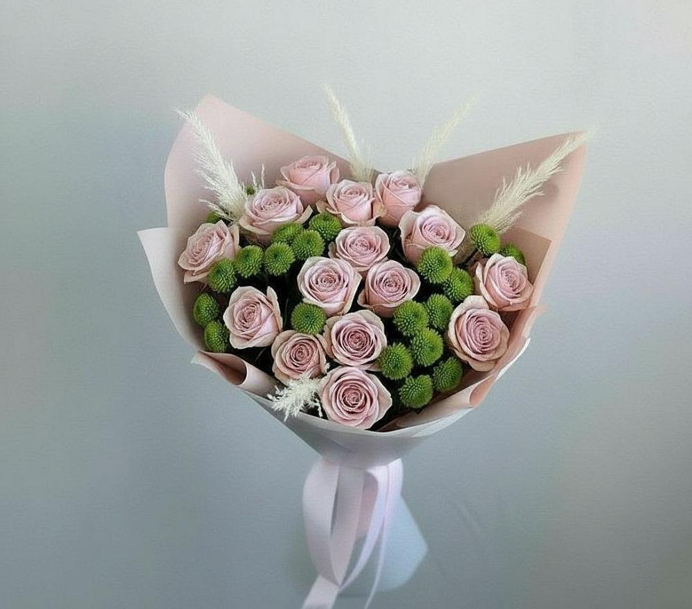 Букет цветов из: Розы и Хризантемы в Ирше