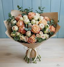 Букет цветов из:  Альстромерии и Розы в Ирше